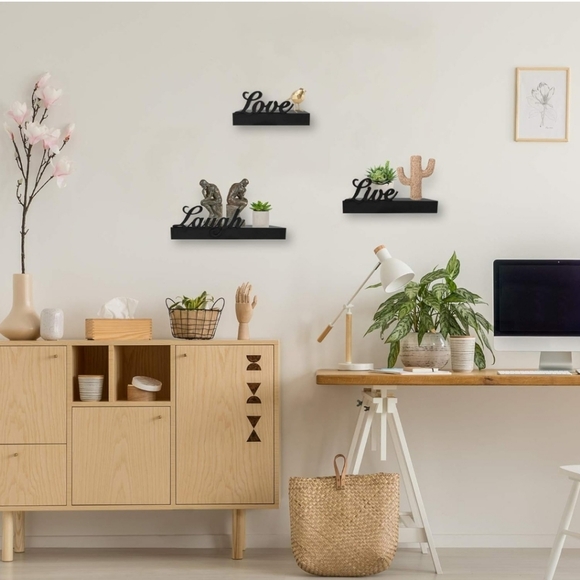 Floating Shelves Wall Mounted,Love,Live,Laugh,Set of 3,Wall Decor - Picture 4 of 8